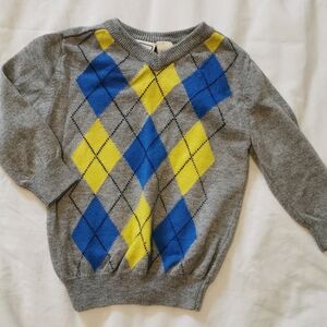 Children's Place gray argyle sweater, 12-18mo